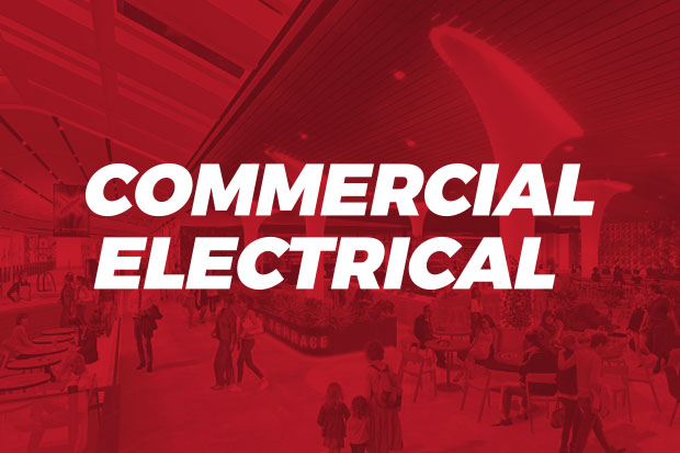 commercial electrical text on red background mall photo