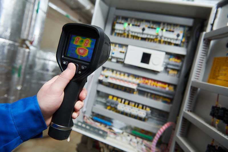 thermographic scanning of a switchboard